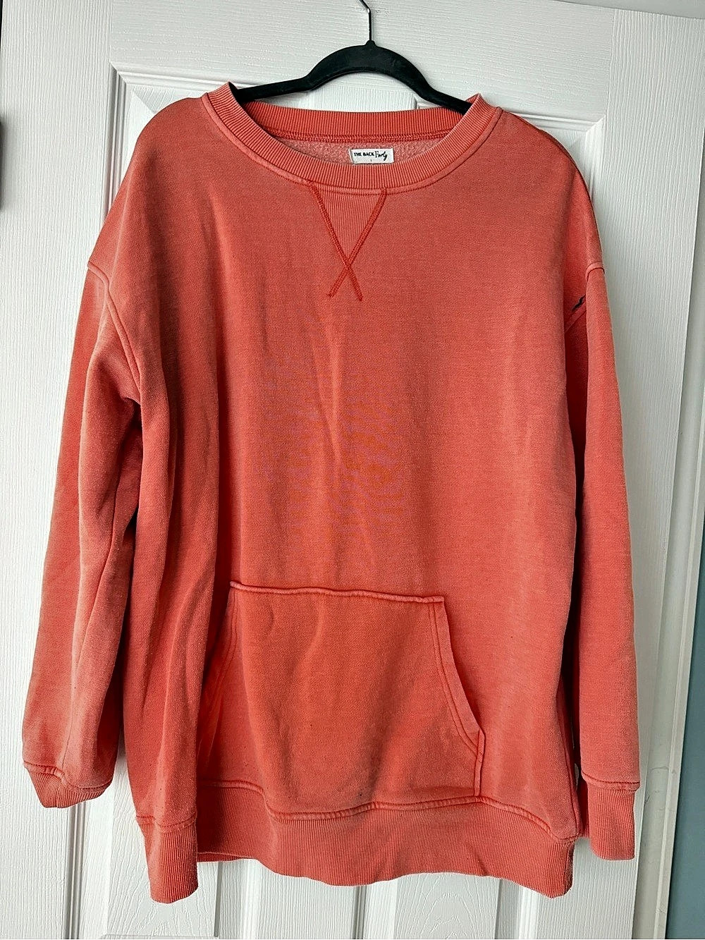 The Hang Loose Hut Campus Colors Sorority Mock Neck Sweatshirt Orange